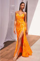 Kentucky Derby Dress Race Outfit in Orange By Ladivine CM350 - Orange / 2 - Dress