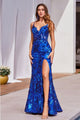 Kentucky Derby Dress Race Outfit in Royal Blue By Ladivine CM350 - Royal Blue / 2 - Dress