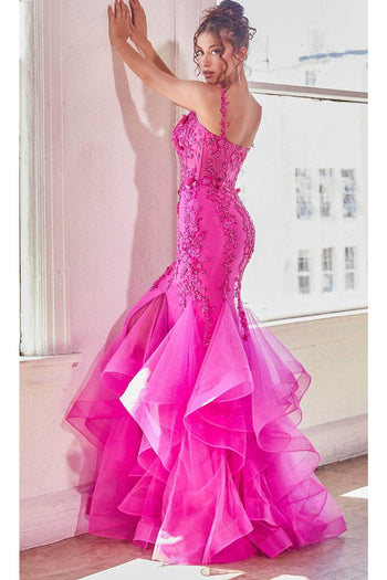Kentucky Derby Floral 3D Embellished Sleeveless Gown by Ladivine CD331 - Dress