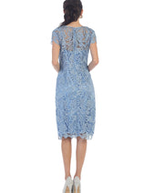Knee Length Mother Of The Bride Dress Short Sleeve Modest & Plus Size