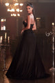 Ladivine KV1059 Long Sheer Slit Embellished Strapless Gown