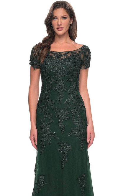 La Femme 29792 Bateau Illusion Formal Dress