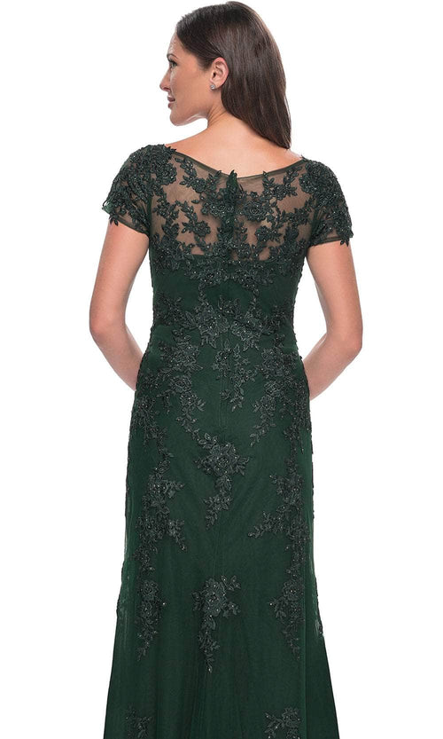 La Femme 29792 Bateau Illusion Formal Dress