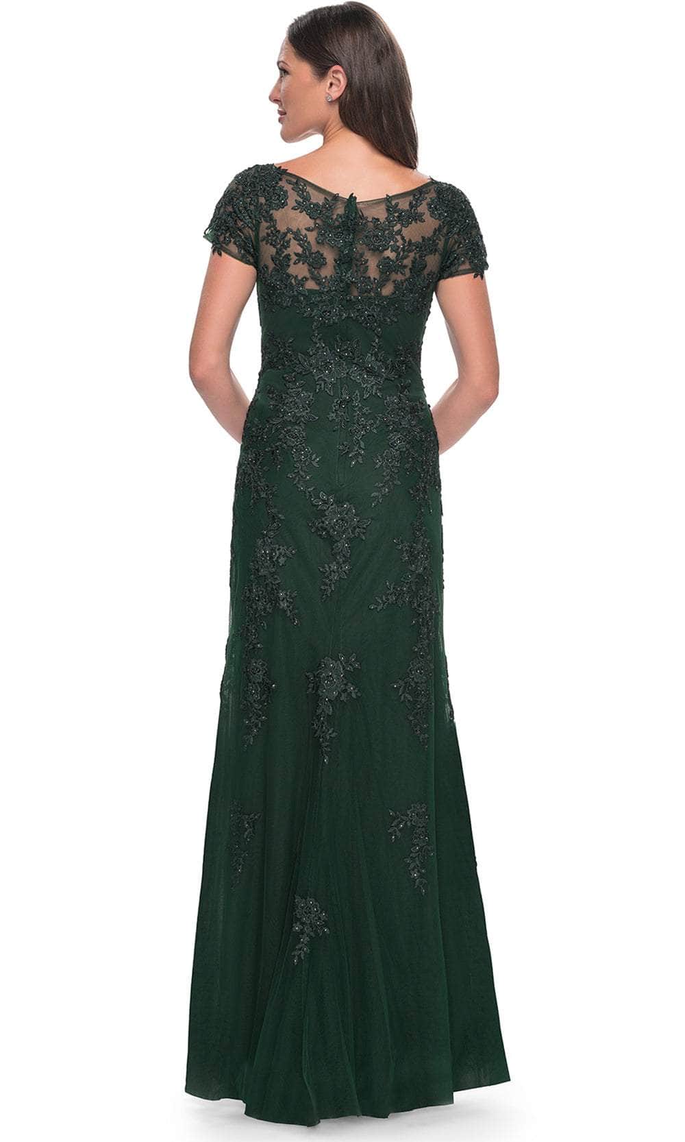 La Femme 29792 Bateau Illusion Formal Dress