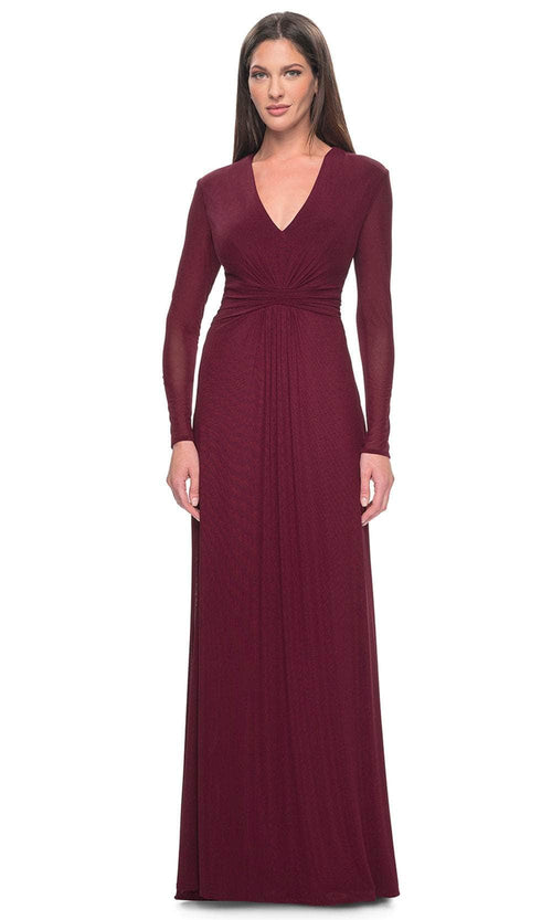 La Femme 30048 - Ruched Waist Jersey Evening Dress Mother of the Bride Dresses