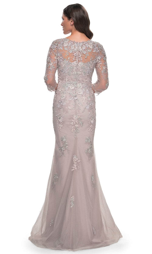 La Femme 30200 Tulle Embroidered Lace Applique Scoop Neck Evening Gown