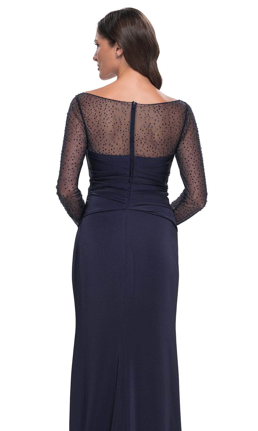 La Femme 30808 Rhinestone Ruched Formal Dress