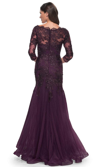 La Femme 30823 Mermaid Tulle Evening Dress