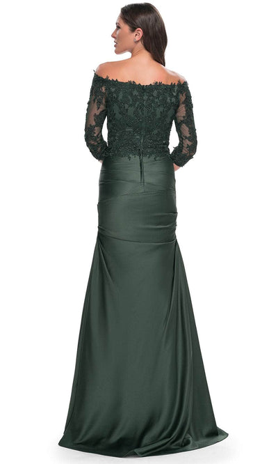 La Femme 30853 Trumpet Satin Evening Dress