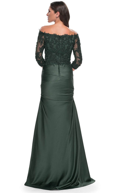 La Femme 30853S Quarter Sleeve Trumpet Formal Dress