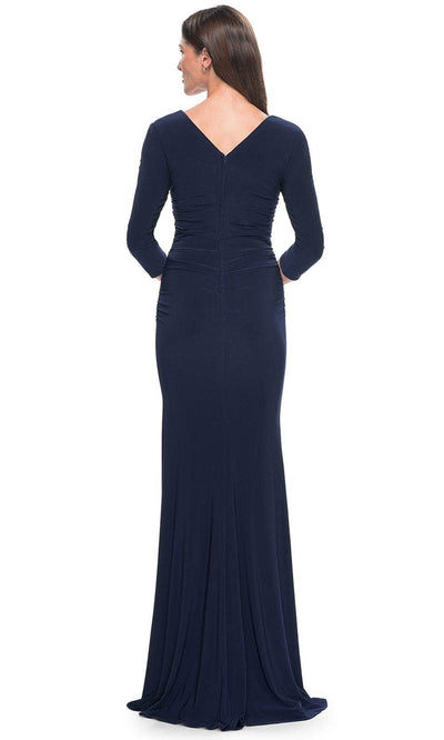 La Femme 30883 Quarter Sleeve Jersey Evening Dress