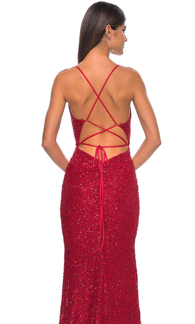 La Femme 31359 Lace V-Neck Prom Dress