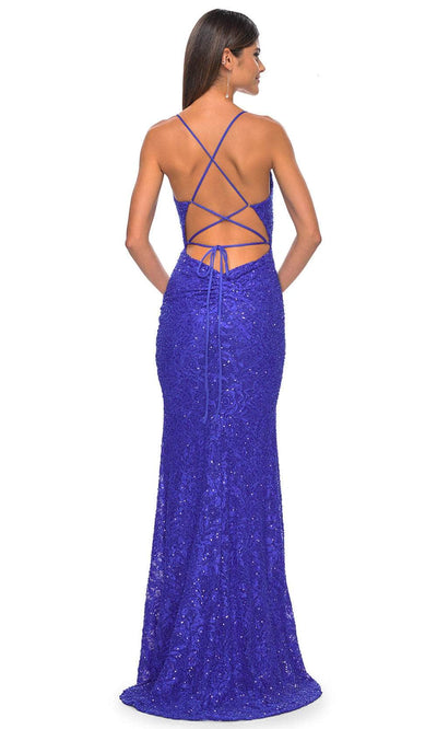 La Femme 31359 Lace V-Neck Prom Dress