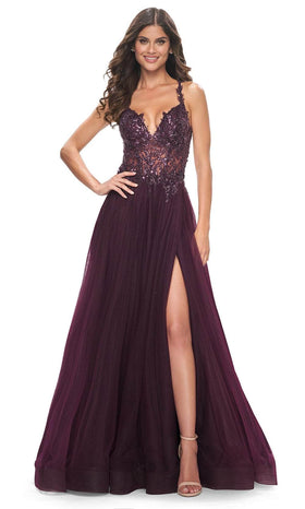 La Femme 31471 Beaded Lace Prom Dress
