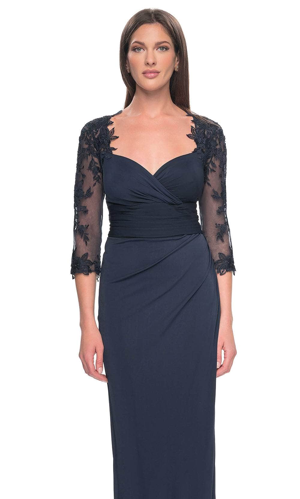 La Femme 31659 Jersey Ruched Illusion Sweetheart Prom Dress
