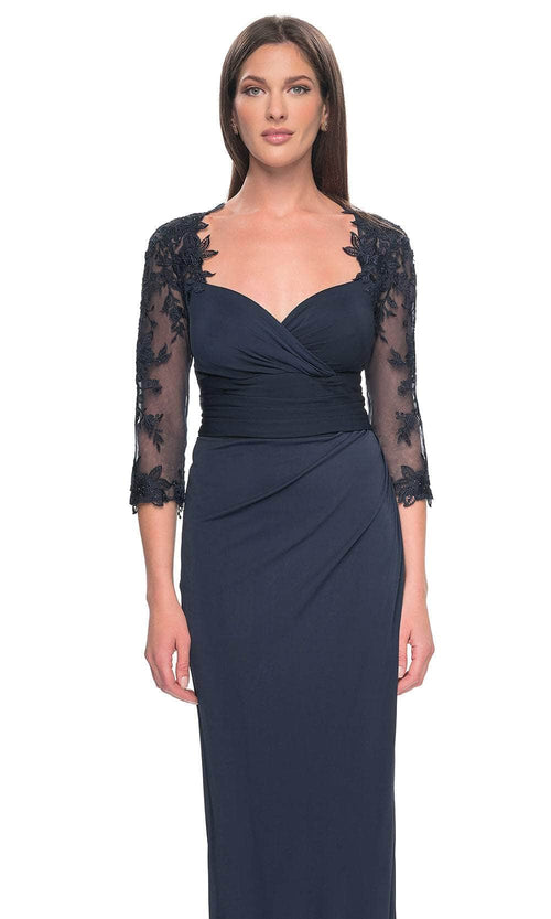 La Femme 31659 Jersey Ruched Illusion Sweetheart Prom Dress