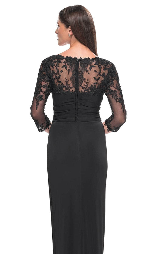 La Femme 31659 Jersey Ruched Illusion Sweetheart Prom Dress