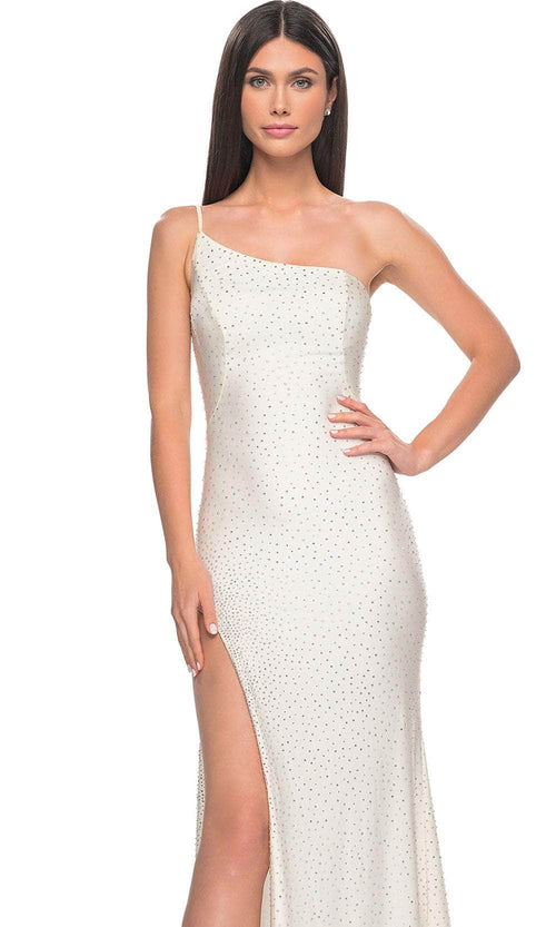 La Femme 31699 One Shoulder Beaded Prom Dress