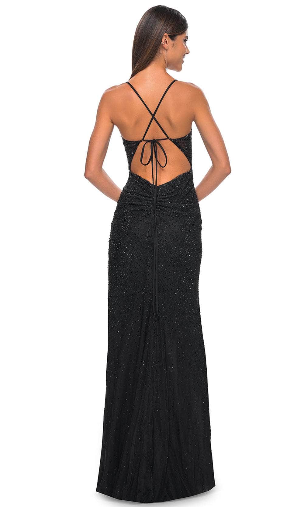 La Femme 31701 Illusion Corset Rhinestone Prom Gown