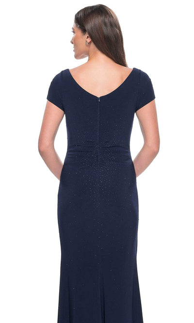 La Femme 31773 Bateau Rhinestone Formal Dress