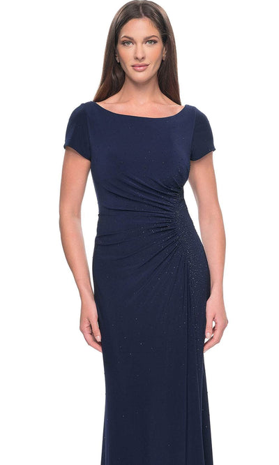 La Femme 31773 Bateau Rhinestone Formal Dress