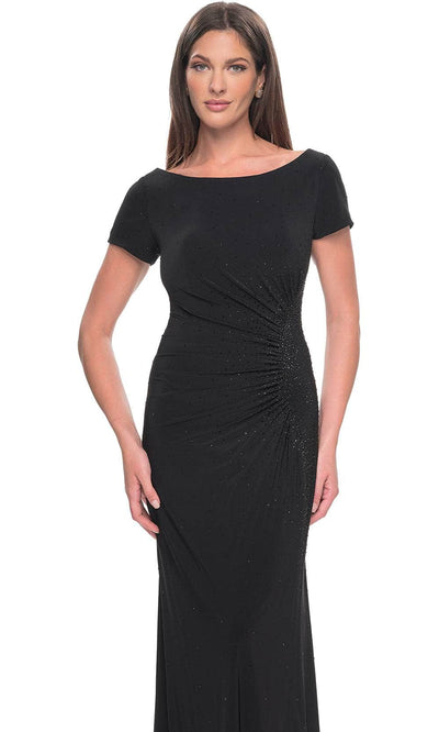 La Femme 31773 Bateau Rhinestone Formal Dress