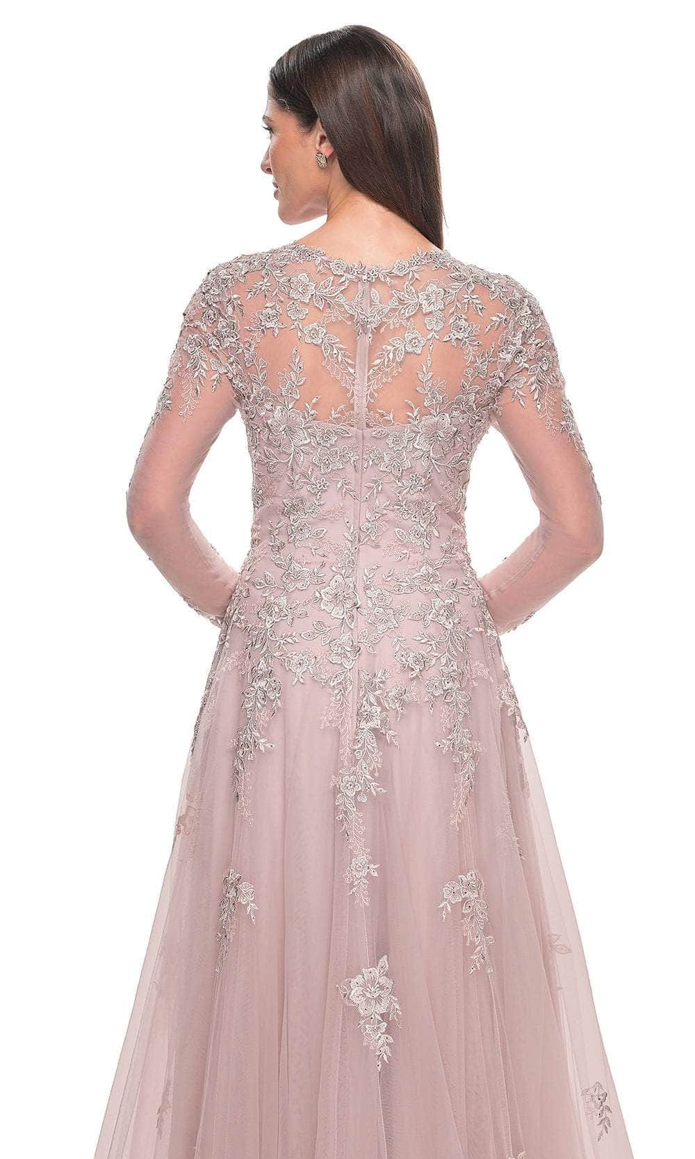 La Femme 31937 Tulle Embroidered Illusion Sweetheart Evening Gown