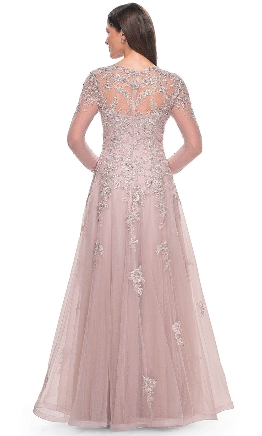 La Femme 31937 Tulle Embroidered Illusion Sweetheart Evening Gown