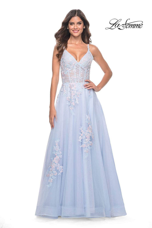 La Femme 31939 - Tulle A-Line Prom Dress Special Occasion Dress