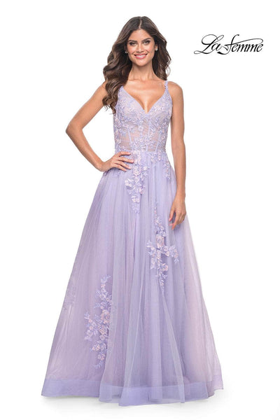 La Femme 31939 - Tulle A-Line Prom Dress Special Occasion Dress
