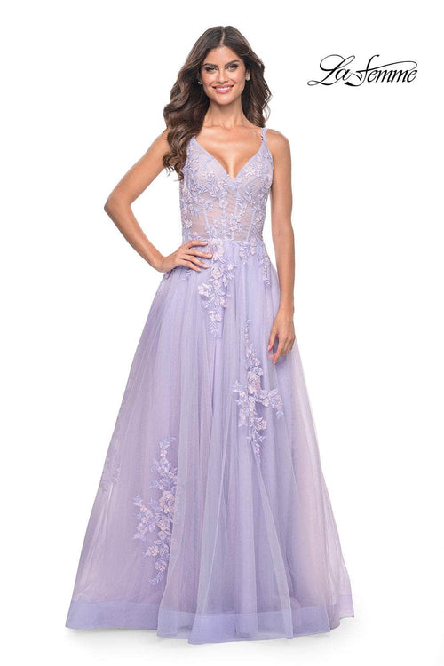 La Femme 31939 - Tulle A-Line Prom Dress Special Occasion Dress