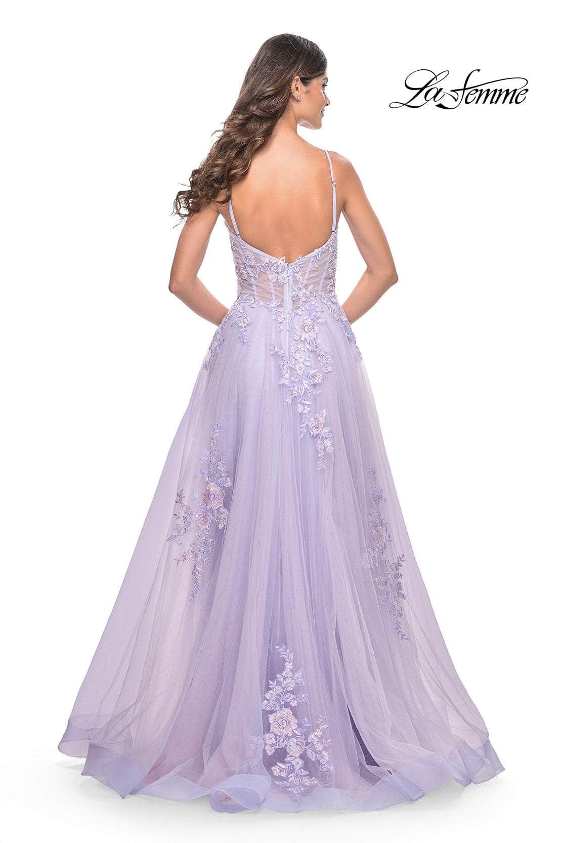 La Femme 31939 Tulle A-Line Prom Dress