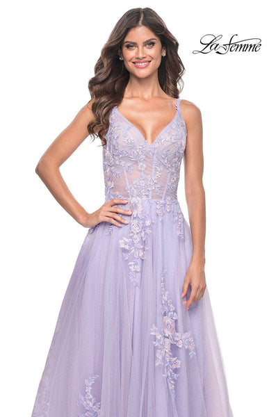 La Femme 31939 Tulle A-Line Prom Dress