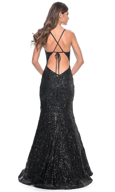 La Femme 31943 Sequin Pattern Prom Dress