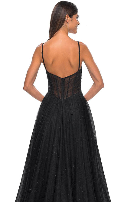 La Femme 31970 Ruched Tulle Prom Dress