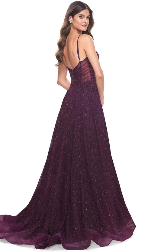 La Femme 31970 Ruched Tulle Prom Dress