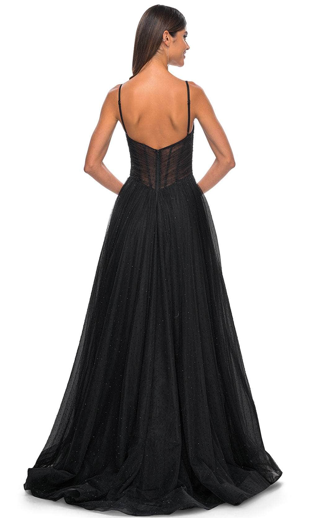 La Femme 31970 Ruched Tulle Prom Dress