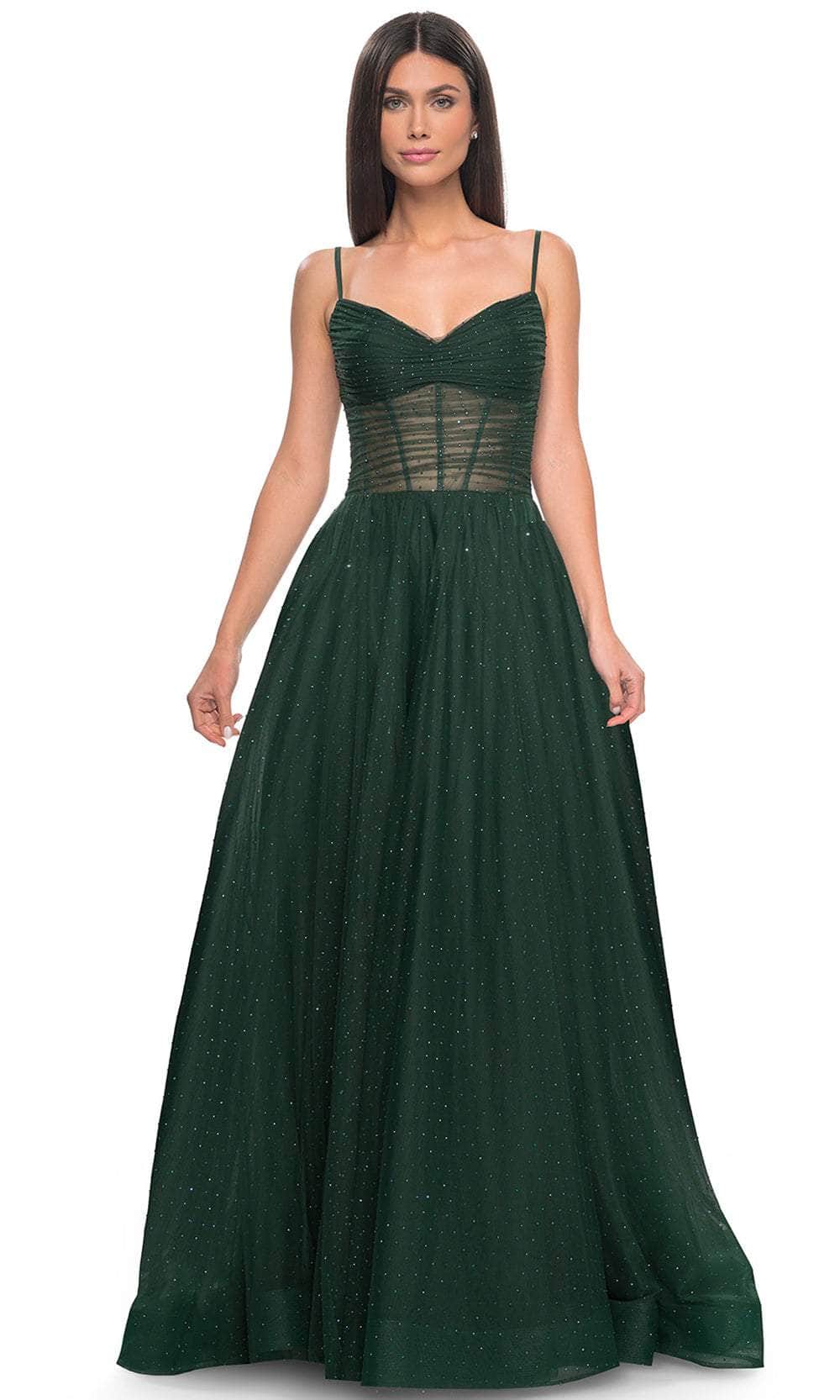 La Femme 31970 Ruched Tulle Prom Dress