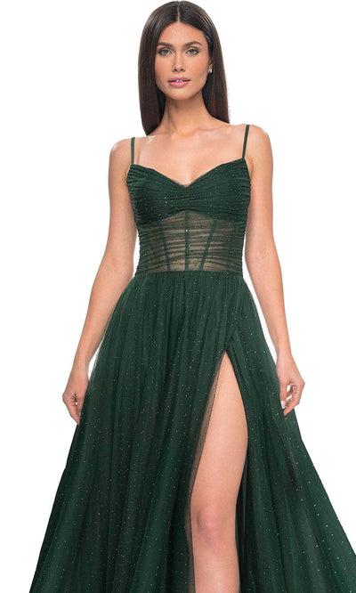 La Femme 31970 Ruched Tulle Prom Dress