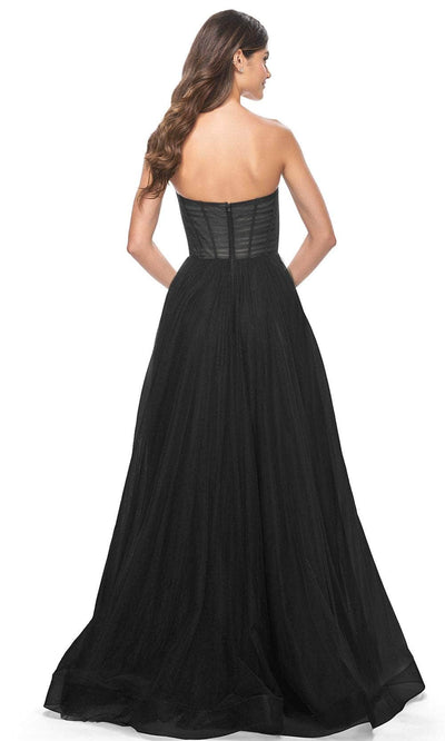 La Femme 31971 Shirred Corset Prom Dress
