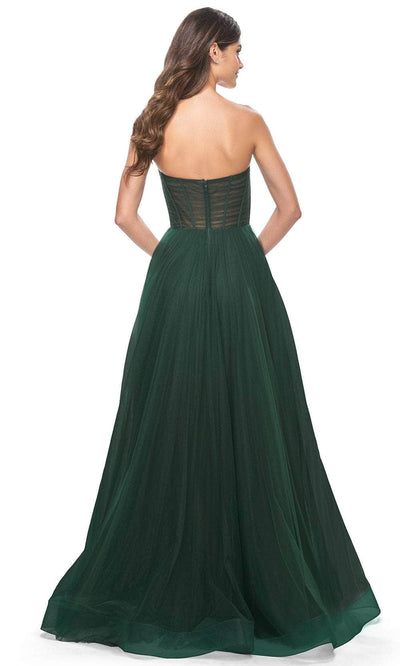 La Femme 31971 Shirred Corset Prom Dress