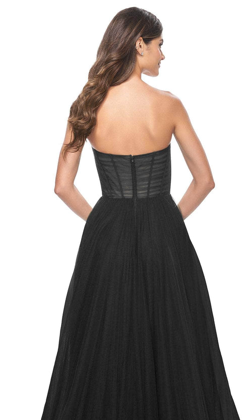 La Femme 31971 Shirred Corset Prom Dress