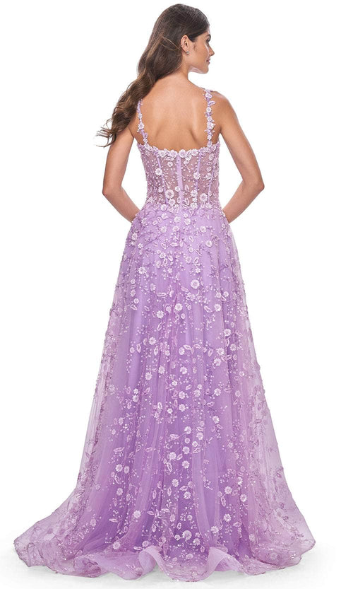 La Femme 31996 Floral Festooned Prom Dress