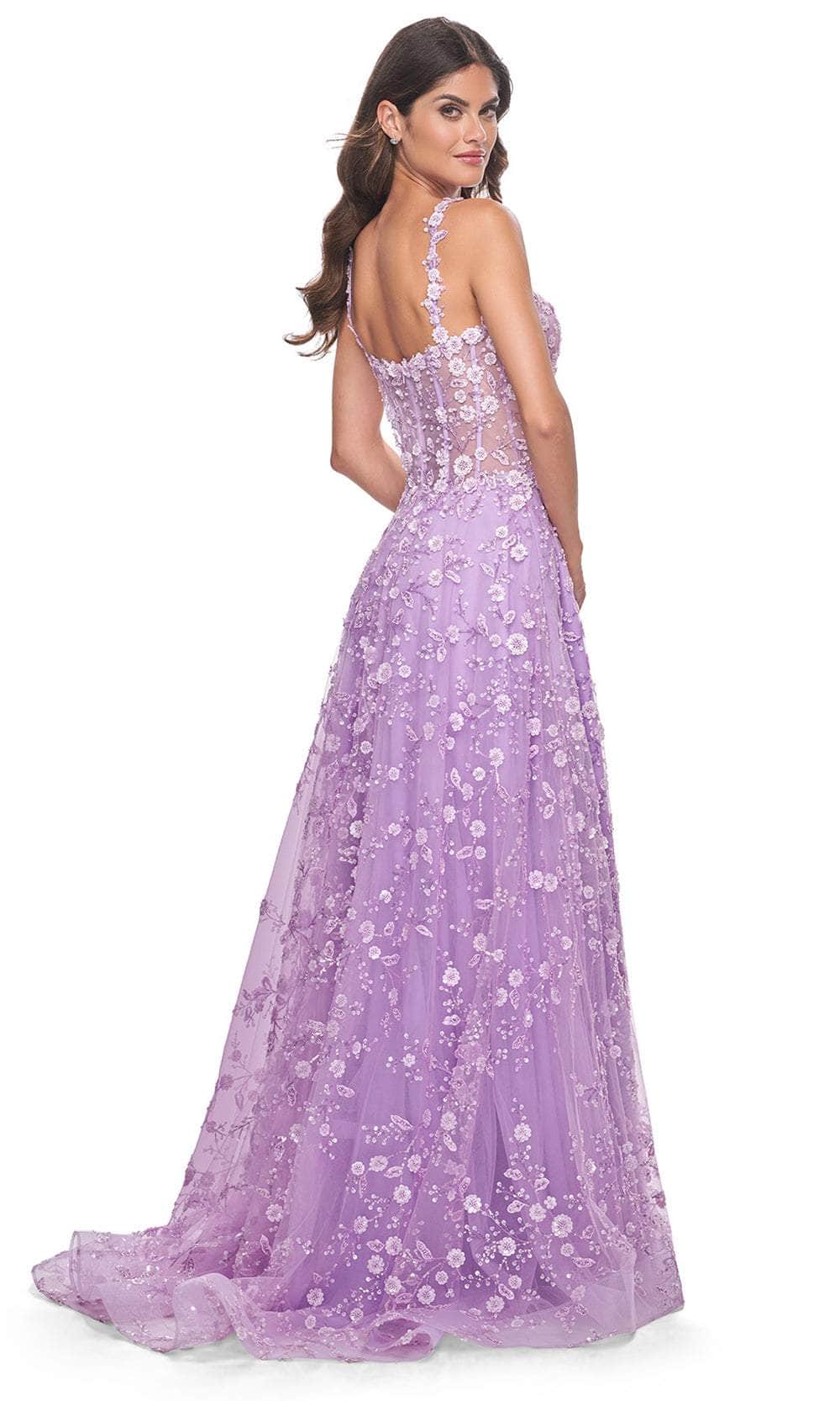 La Femme 31996 Floral Festooned Prom Dress