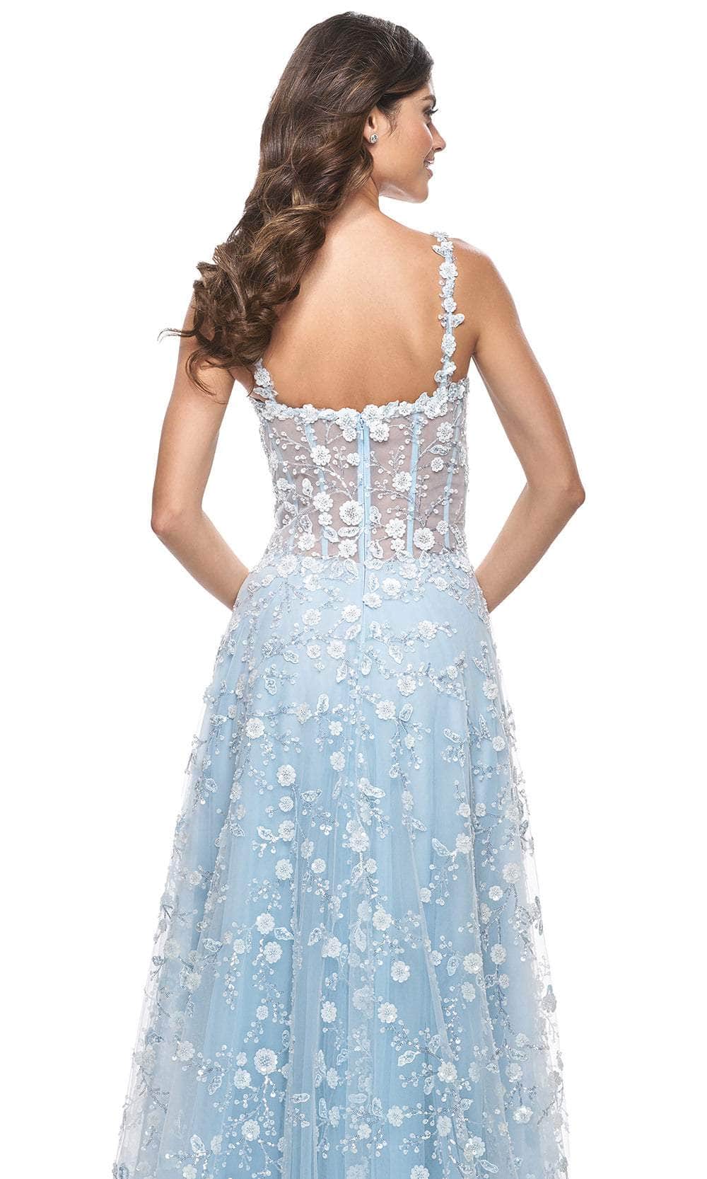 La Femme 31996 Floral Festooned Prom Dress