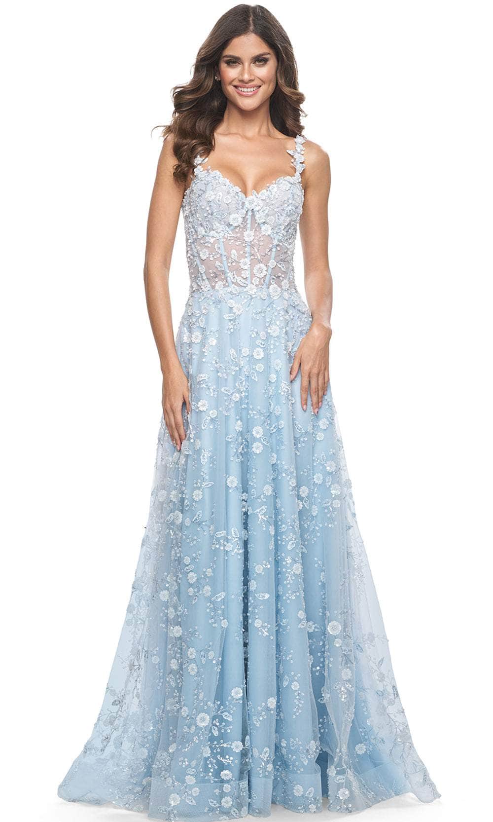 La Femme 31996 Floral Festooned Prom Dress