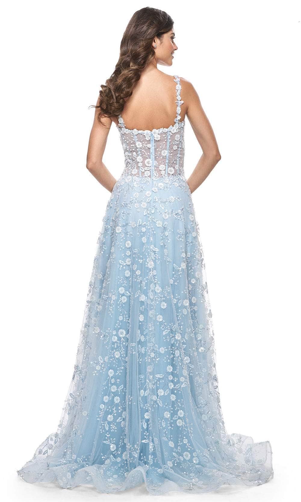 La Femme 31996 Floral Festooned Prom Dress
