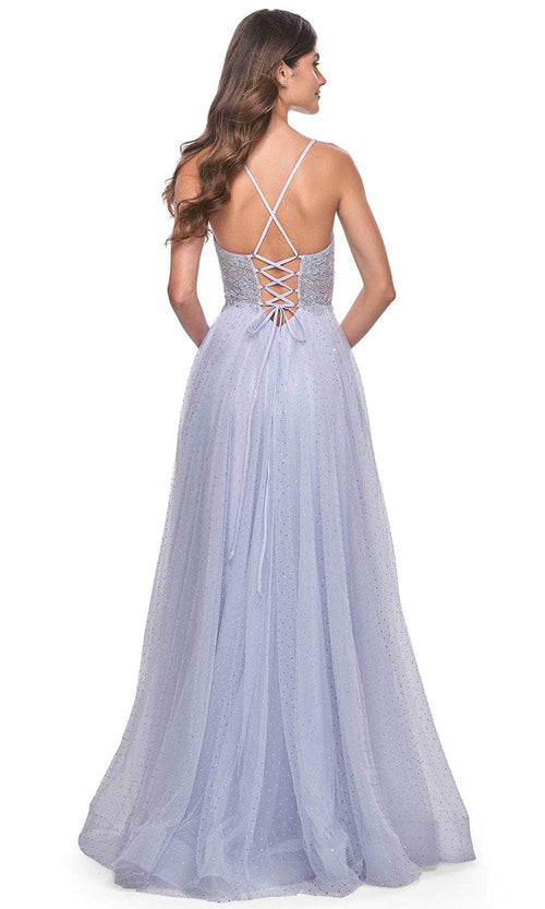 La Femme 32020 Beaded Illusion Prom Dress
