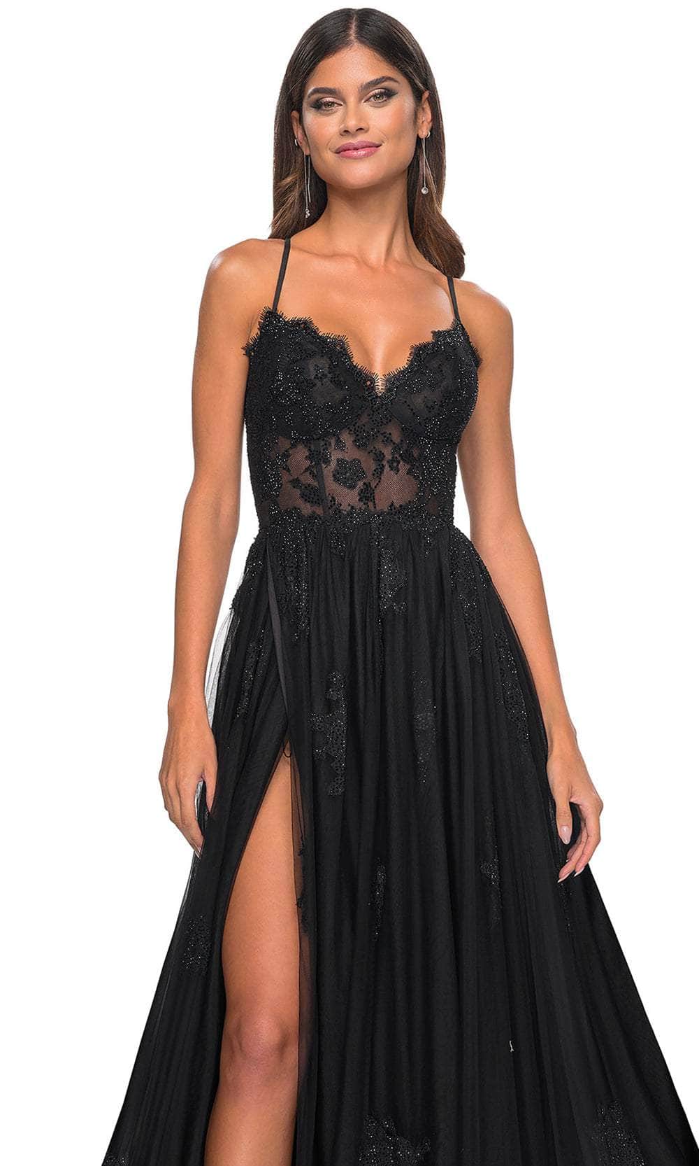 La Femme 32028 Lace Styled Prom Dress