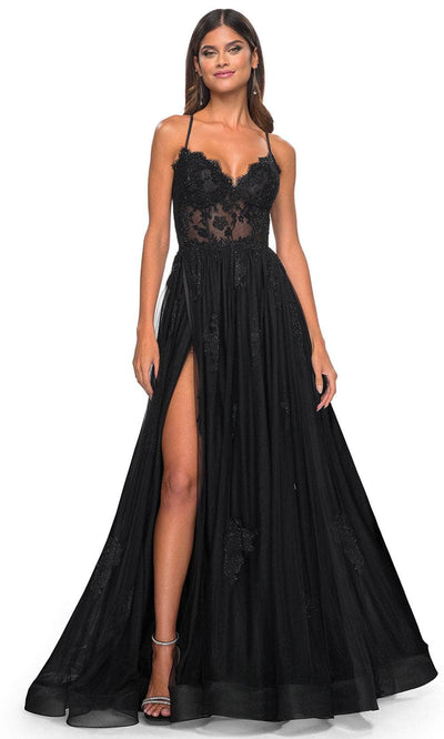 La Femme 32028 Lace Styled Prom Dress